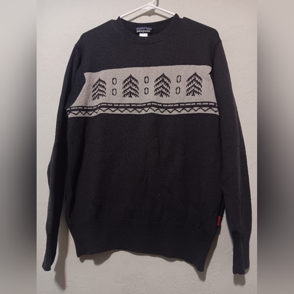 Patagonia Men Sweater Merino Wool SzM Charcoal Gray - Picture 1 of 11